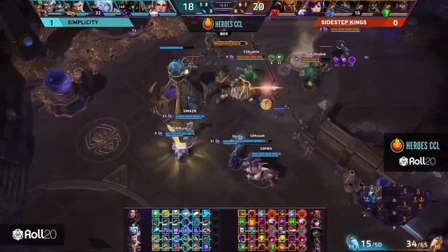 Турнир по HOTS [HeroesCCL by Roll20]. Матч 1: Simplicity vs Sidestep Kings смотреть онлайн