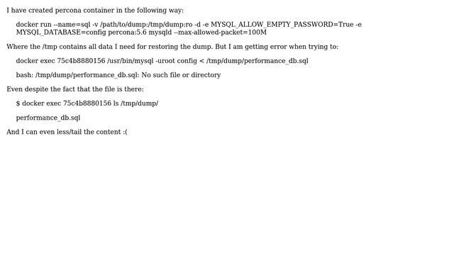 DevOps & SysAdmins: docker: Percona how to populate mysql server with initial data смотреть онлайн