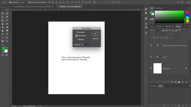 Placing guides in Photoshop смотреть онлайн