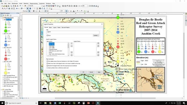 Creating a legend in ArcMap 10.6.1 смотреть онлайн