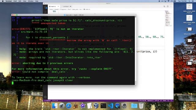Intro to Programming with Rust 9: Live Programming a For Loop смотреть онлайн