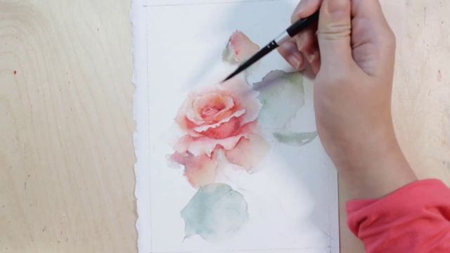 HOW TO PAINT ROSE WITH WATERCOLOR STEP BY STEP TUTORIAL смотреть онлайн