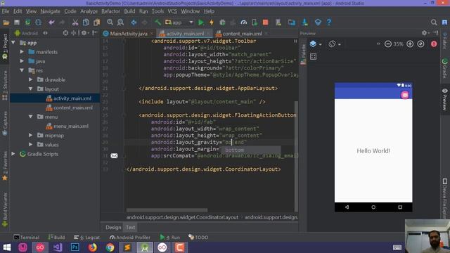 17. Android Tutorials in Pashto - Basic Activity, FAB and Snackbar смотреть онлайн