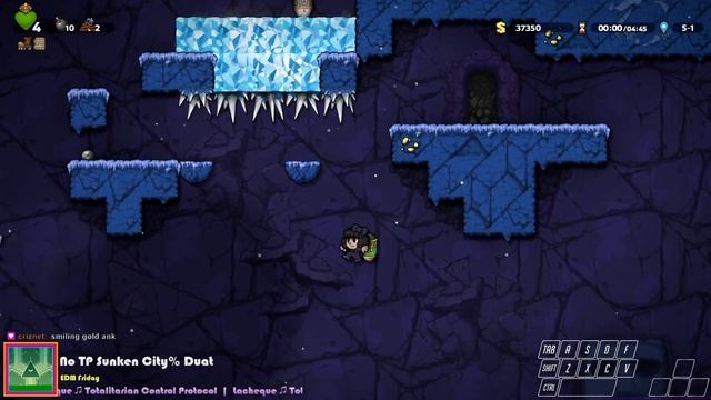 [Spelunky 2] No Teleporter Sunken City% Duat in 8:04.633 смотреть онлайн