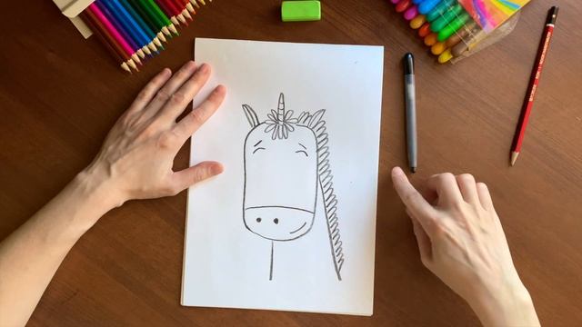 Как нарисовать ЕДИНОРОГА? Урок рисования карандашами для детей от 3-х лет смотреть онлайн