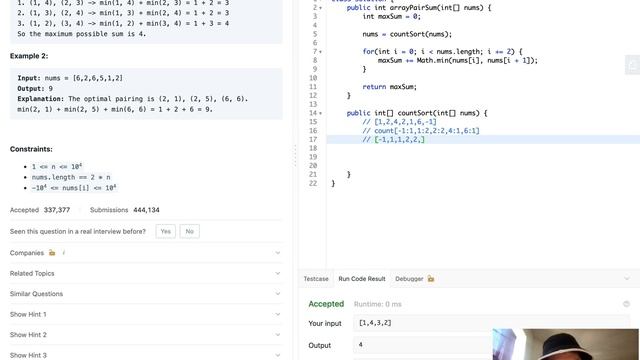 Leetcode 561 - Array Partition I смотреть онлайн