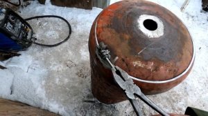 Печка из газового баллона Своим руками за день!