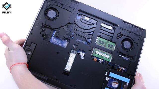Экспресс разбор ноутбука Dell Alienware 17 R4. Игровой ноутбук Dell. Увеличение RAM.Disassembly Del смотреть онлайн