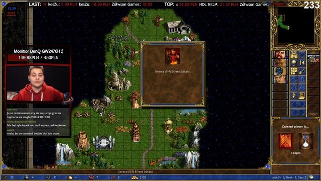 ? Heroes 3 HotA - Jebus Cross XL - vs Czapla (Conflux, -3.9k) смотреть онлайн