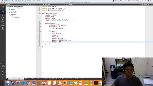 Tutorial Qt Creator - QML - SpinBox смотреть онлайн