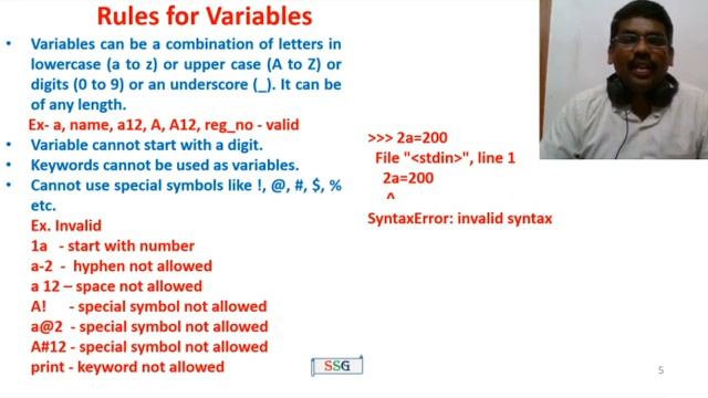 Variables, Statements, Expressions and Comments | Python | Examples | GE3151-PSPP | Tamil | 19 смотреть онлайн