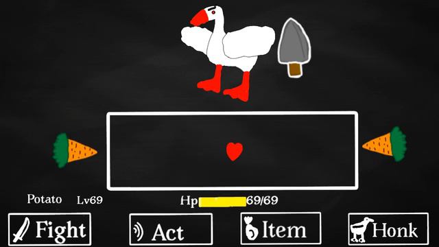 Goose from Untitled Goose Game in Undertale смотреть онлайн