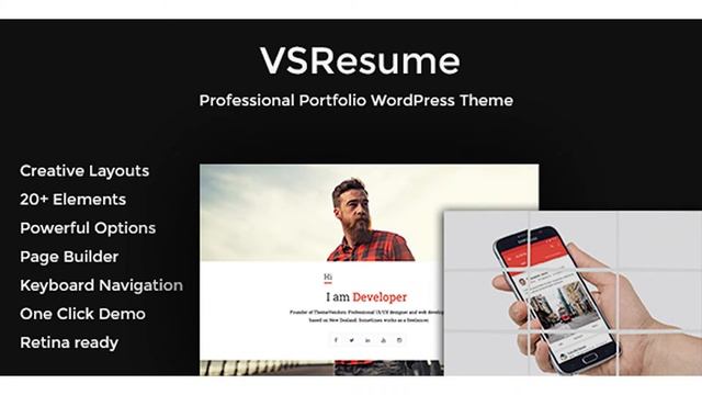 VSResume - CV / Resume WordPress Theme | Themeforest Website Templates and Themes смотреть онлайн