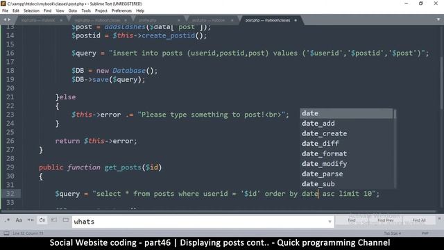 Social Website from scratch - Part 46 - Displaying posts continued | OOP PHP with MYSQL Database смотреть онлайн