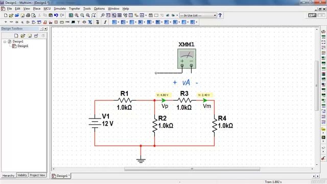 NI Multisim: Measure Voltage With A Referenced Measurement Probe