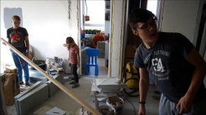 08 возводим стену между кухней гостиной и санузлом ЖК Саларьево парк