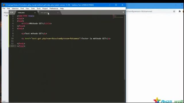 Formation PHP/MYSQL Episode 8 : Mèthode GET Transmettre des données avec l'URL en PHP смотреть онлайн