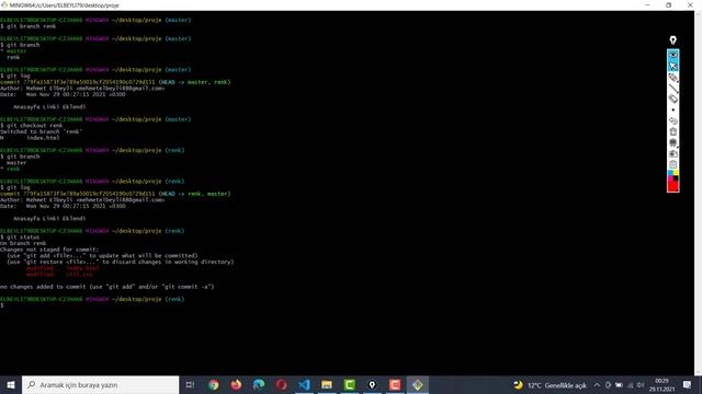 Git Branch Ve Merge Nedir? | Git İle Projeyi Dallara Ayırma Ve Birleştirme!