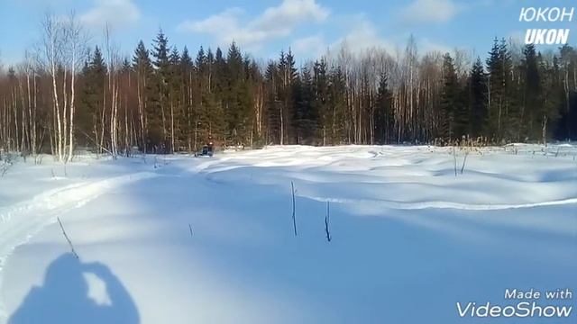 Мотобуксировщик с лыжным модулем ЮКОН UKON смотреть онлайн