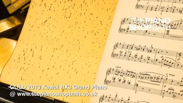 Gold finished Kawai RX3 Grand Piano @ The Piano Shop, Bath смотреть онлайн