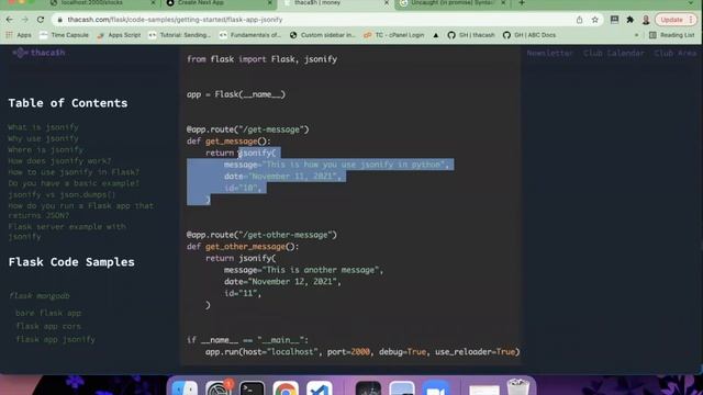 Flask jsonify: Send JSON data смотреть онлайн