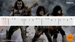 Cómo tocar "I was Made for Loving You" - Tab Fácil - Tutorial de Guitarra