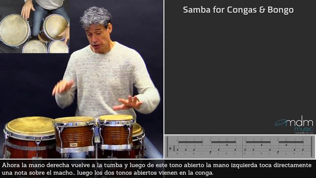 Samba on congas and bongo Tutorial смотреть онлайн