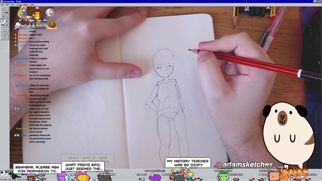 Drawing with my VINTAGE School Pencil Case.. - Traditional Art Livestream смотреть онлайн