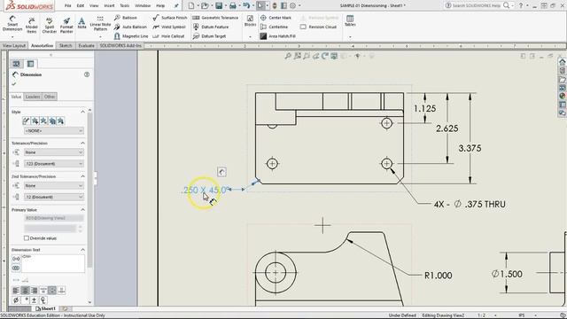 SolidWorks Sheets: Drawing Views and Dimensioning смотреть онлайн