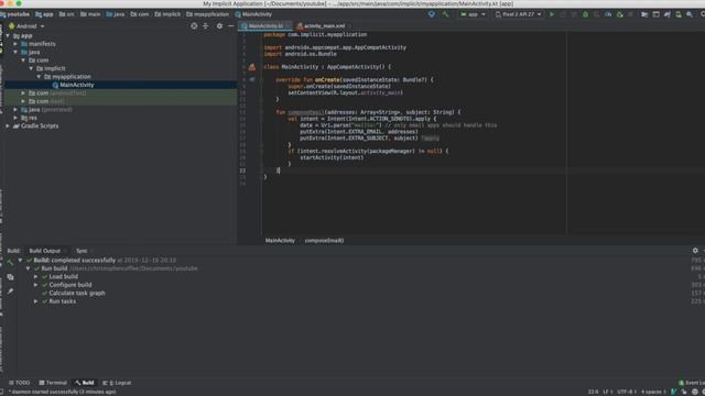 Android Sending Email using Implicit Intents смотреть онлайн