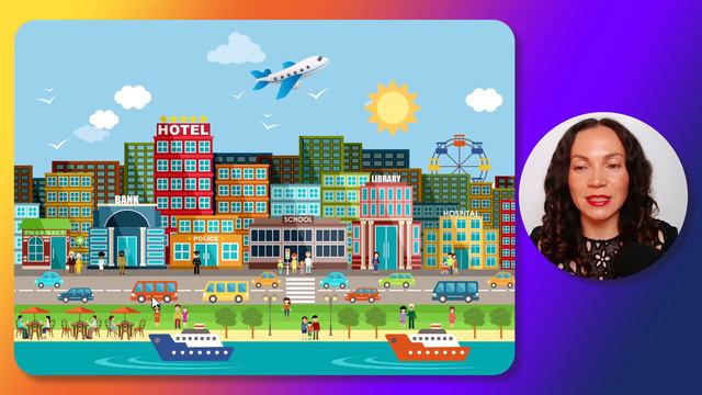 Базовые предлоги | Elementary | Как рассказать о своем городе | Разговорный английский | Урок 20 смотреть онлайн