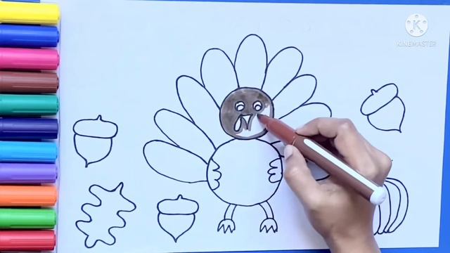 How to draw a turkey 🦃/thanksgiving drawing/Draw with sumi/easy turkey drawing for thanksgiving day смотреть онлайн