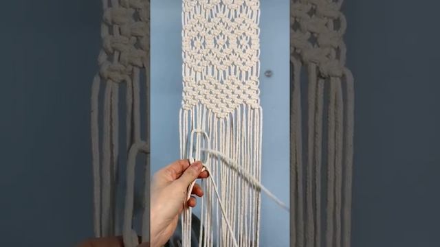 Подвес для КАШПО. Макраме из хлопкового шнура 3 мм (DIY macrame). смотреть онлайн