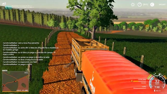 MERCEDES 1621 NA JULIETA CARREGADO | FAZENDA FORTALEZA | Farming Simulator 19 - Logitech G27 смотреть онлайн