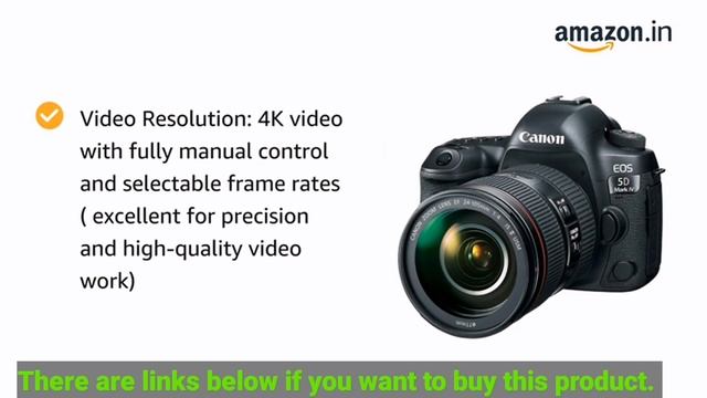 Canon EOS 5D Mark IV 30.4 MP Digital SLR Camera (Black) + EF 24-105mm is II USM Lens Kit смотреть онлайн