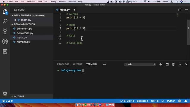 Pemrograman Python untuk Pemula - 07 Math смотреть онлайн