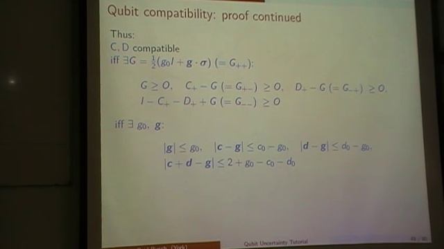 Paul Busch, Tutorial 2a, "Qubit uncertainty" смотреть онлайн