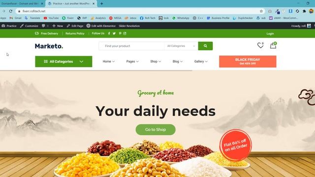 How to create a Grocery website with WordPress | How to download Marketo theme free | Rofi Tech смотреть онлайн