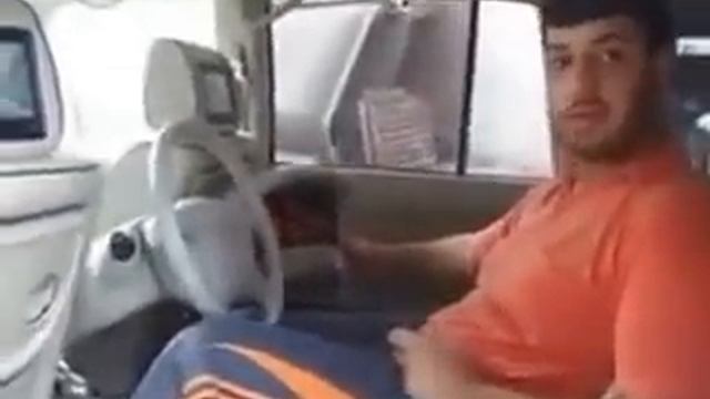 Nissan Patrol SUV modified to drive from back seat смотреть онлайн