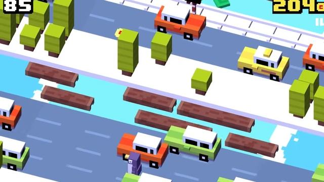 Crossy Road · Gameplay · Penguin unlocks Floppy Fish смотреть онлайн