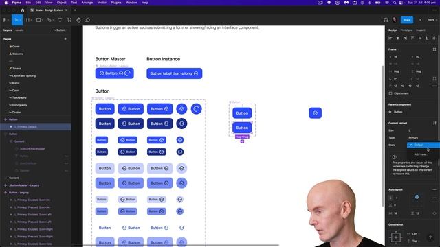Figma: Button Component with Properties смотреть онлайн