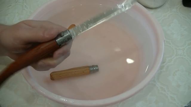 Ножи Opinel бубинга VS бук, тесты стабильности древесины при воздействии влаги смотреть онлайн