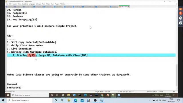 Python With Project Demo Youtube Live stream On 14-08-2020@ 10:00 AM смотреть онлайн