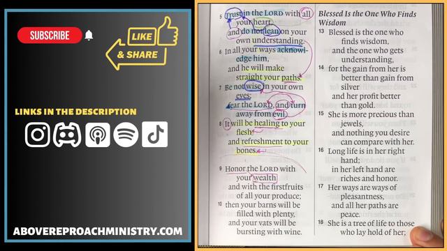 Beginner's Guide To Reading The Bible In Proverbs 3:7-9
