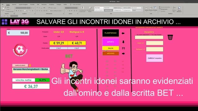 Vincere con UNDER 2.5 + Multi Gol 4-5 - LAY 3G - Software BETTING смотреть онлайн