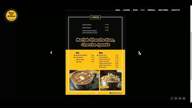 Rang De Basanti Dhaba India Website - Menu page (RDBD) смотреть онлайн
