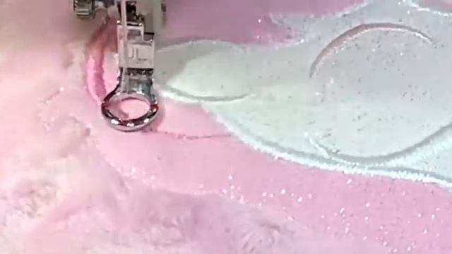 First Test Embroidery Stitch out of applique on a Minky Blanket on a Bernette B-79 single needle смотреть онлайн
