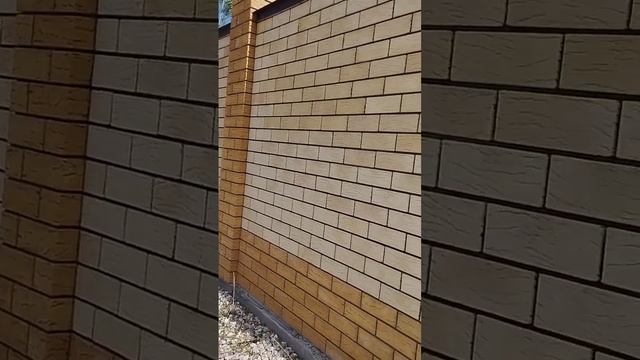 кирпич облицовочный солома и слоновая кость. красивый забор накатка рустик и каньон 1,4 нф м-150