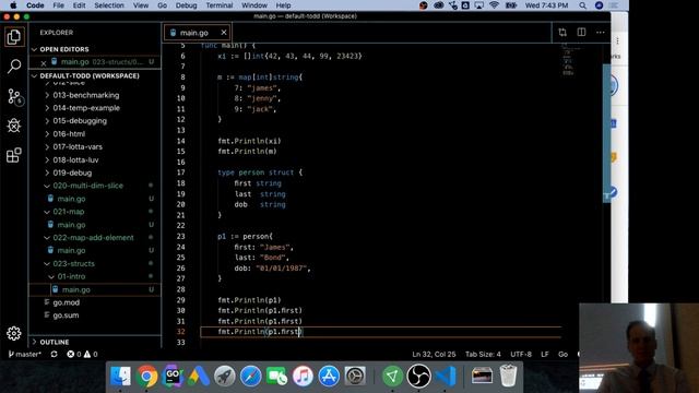 golang data structures - slice, map, struct смотреть онлайн