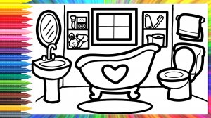 Как нарисовать ванную комнату для принцессы